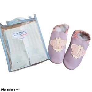 Lil Jo's Purple and Pink Butterfly Moccasins